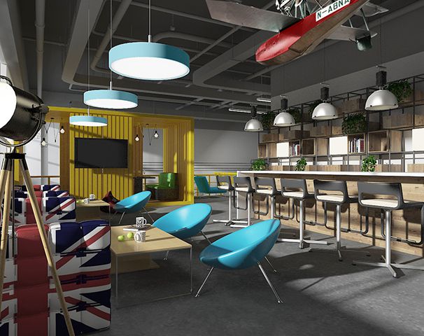 辦公室休閑區設計實景圖