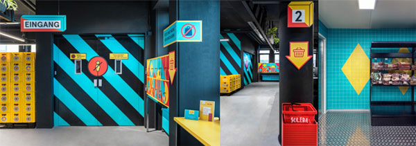 藍色地中海的超市空間設計