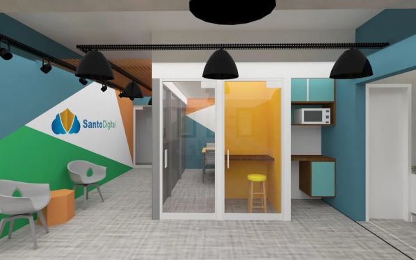 辦公室裝修設(shè)計(jì)打造的多彩工業(yè)風(fēng)